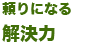 頼りになる解決力